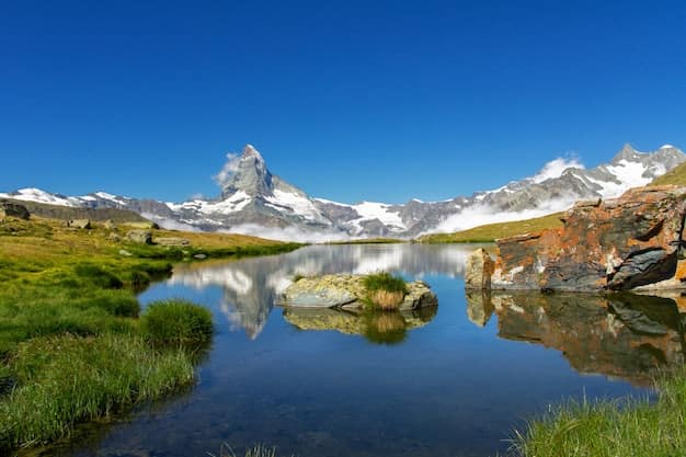 Mountain landscape around Zermatt in the Swiss Alps